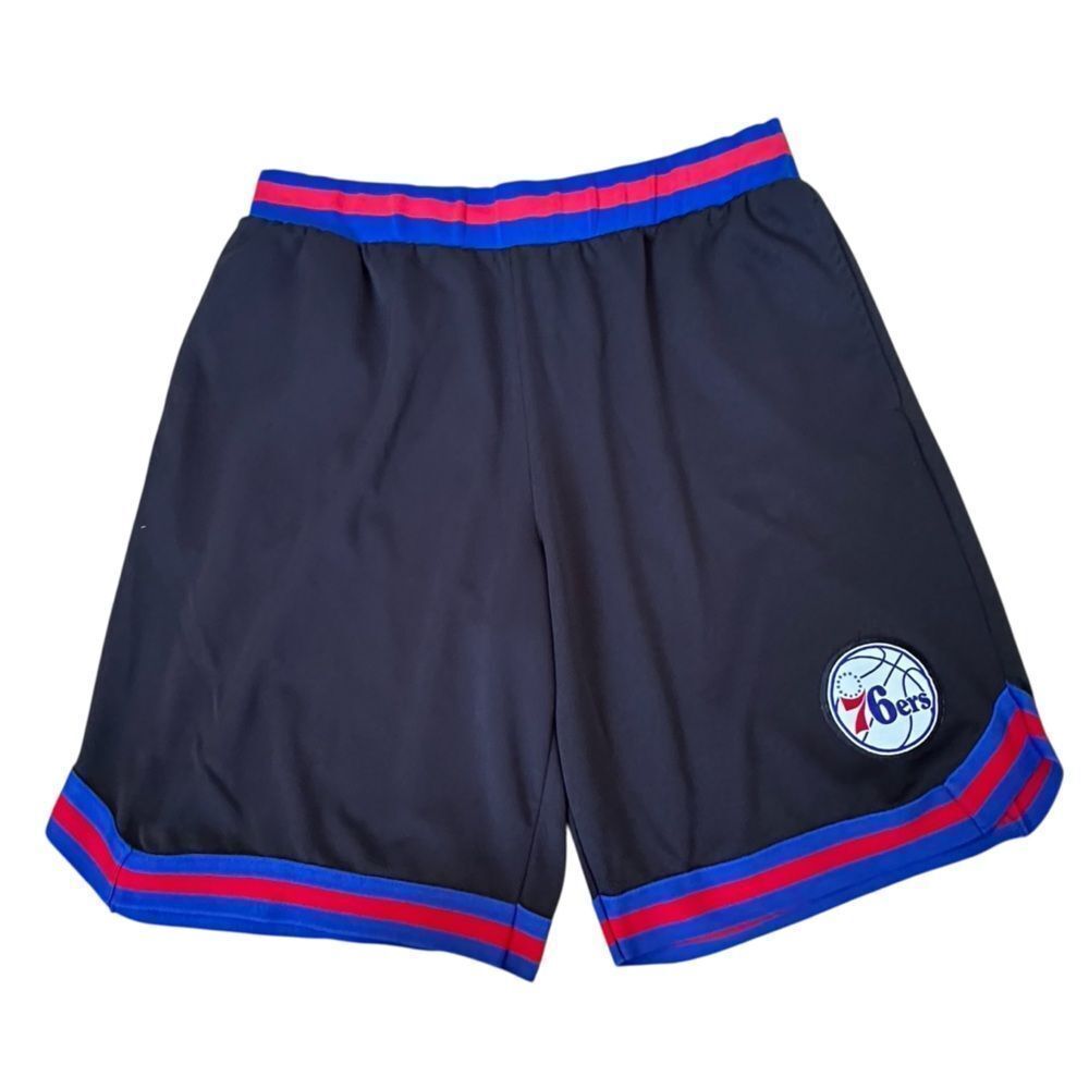 UNK NBA Apparel ~ Philadelphia 76ers ~ Black and Blue Men's Shorts ~ size XXL